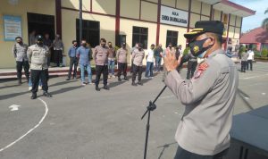 Tindak Lanjuti Sidak Div Propam Polri , Puluhan Personil Polres Gowa Ikuti Pemeriksaan Senpi