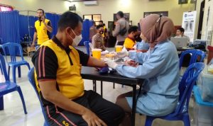 Kinerja, Personil Polres Gowa Ikuti Pemeriksaan Kesehatan Berkala