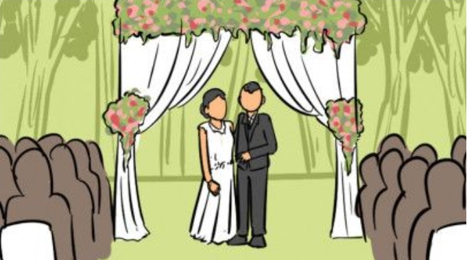 Resepsi Pernikahan Warga Jalan A. Jemma Makassar Dipadati Para Undangan Tanpa Prokes